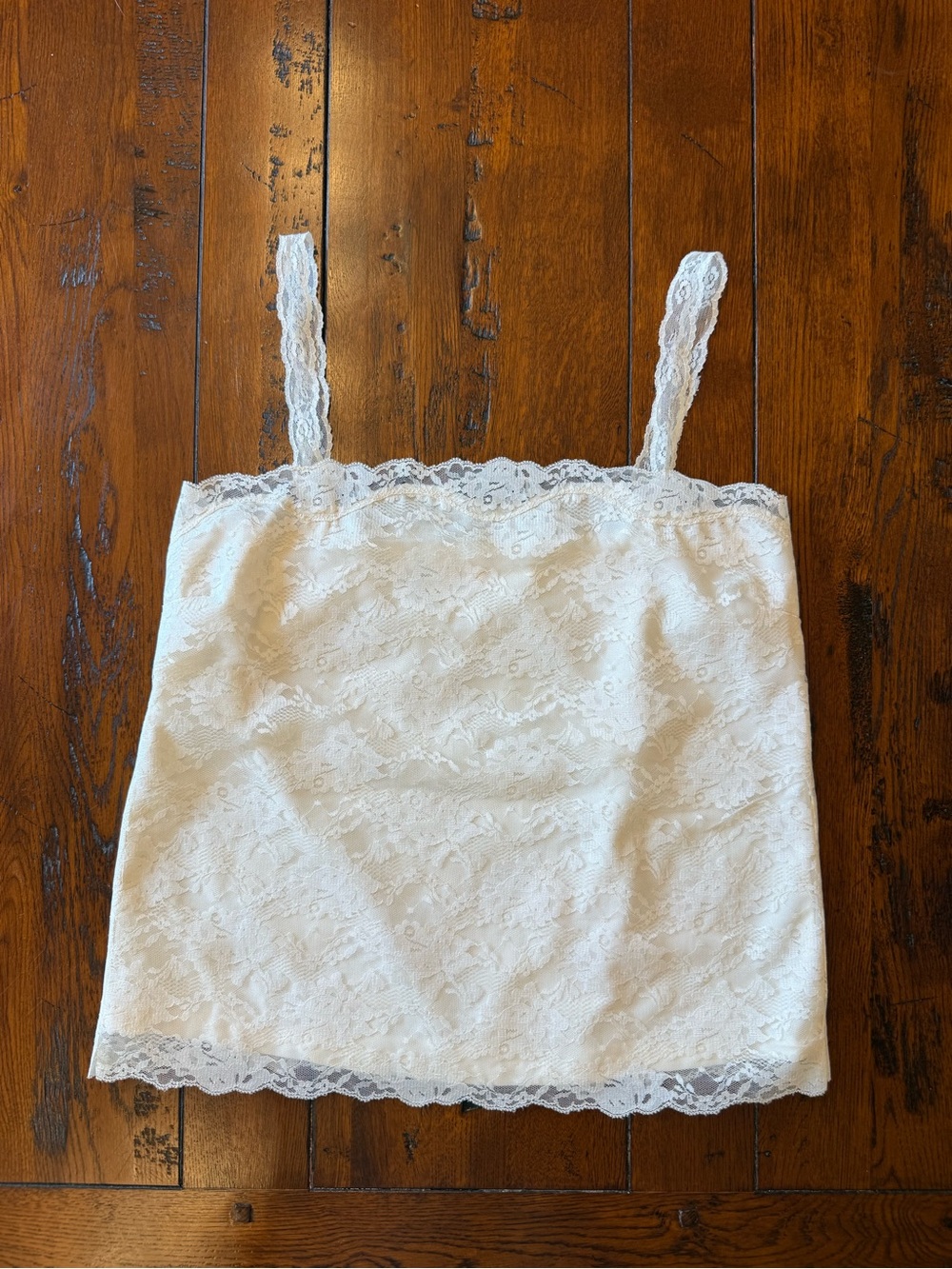 Vintage Alyce for Saks Fifth Avenue Off-White Lace Camisole Top